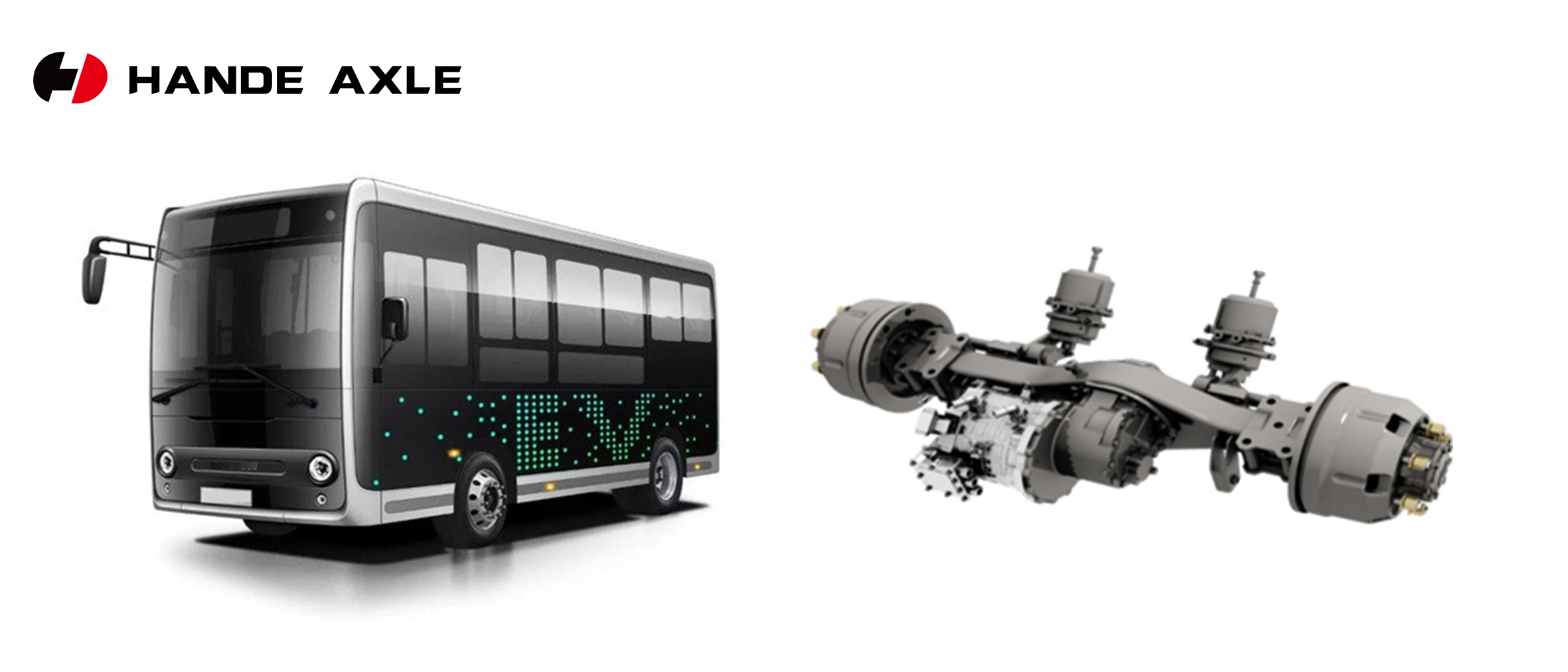 HanDe integrated electrical axle famlily member - proved 3.5ton e-axle on 6m bus